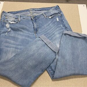 Signature by Levi Strauss Mid Rise Crop Slim Boyfriend Jeans size 20